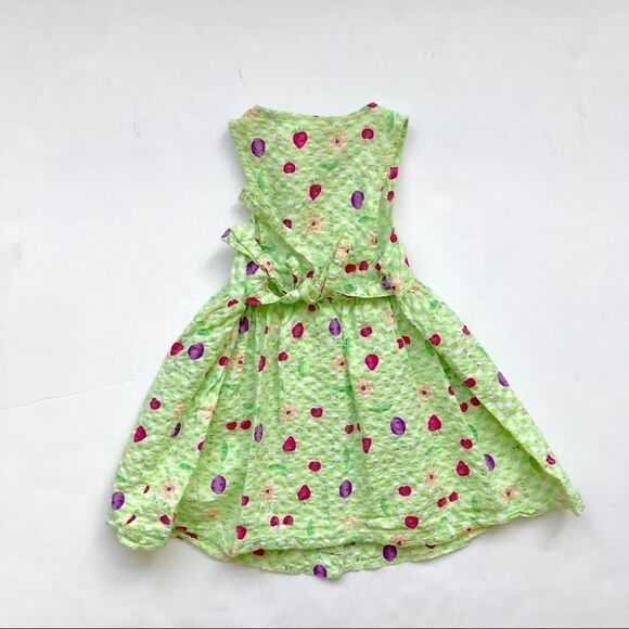 Oshkosh VTG seersucker fruit print dress EUC 3T - Picture 4 of 4